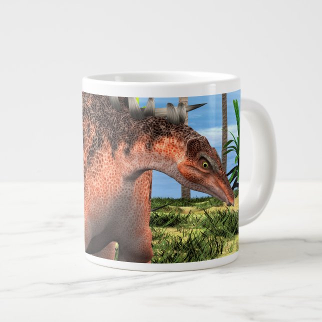 Kentrosaurus Dinosaur Jungle Prehistoric Art Large Coffee Mug (Front Right)