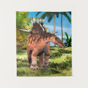 Kentrosaurus Dinosaur Jungle Prehistoric Art Tapestry