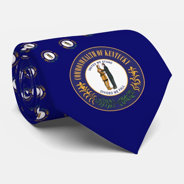 Kentuckian Flag & Seal, Flag of Kentucky Tie (Rolled)