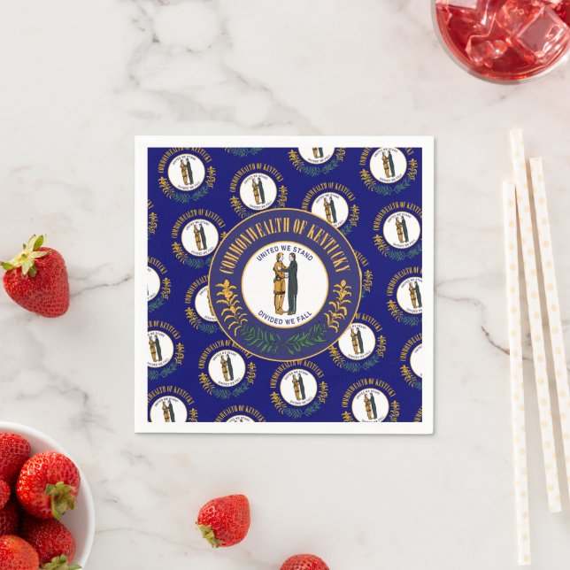 Kentuckian Flag & Seal, Kentucky Napkin (Insitu)