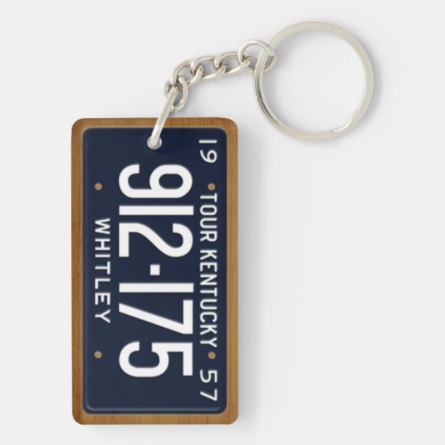 Kentucky 1957 Vinage License Plate Keychain (Back)