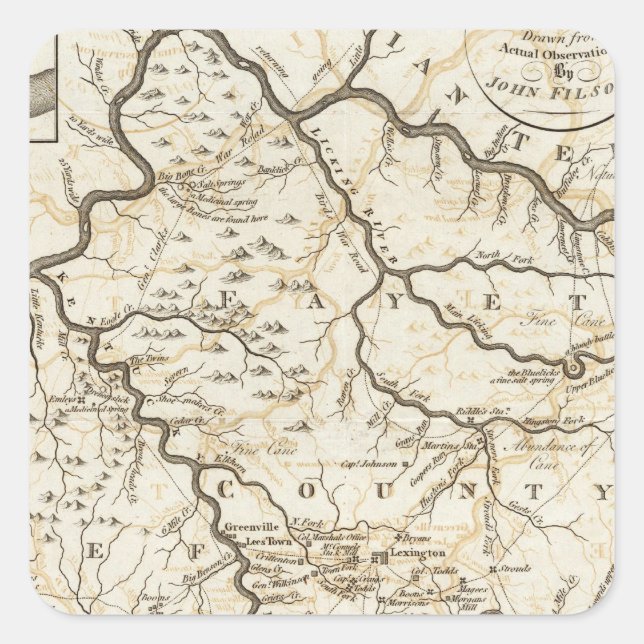 Kentucky 2 square sticker (Front)