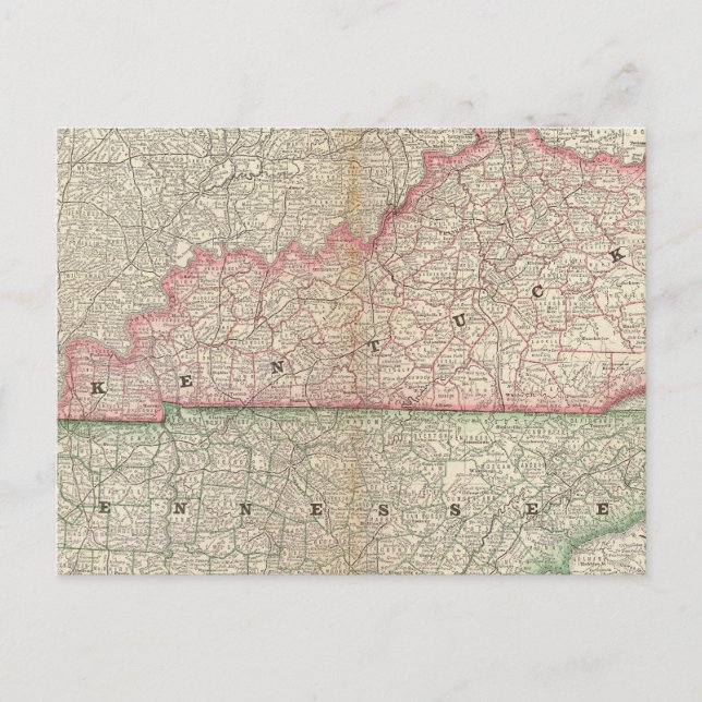 Kentucky and Tennessee 7 Postcard (Front)