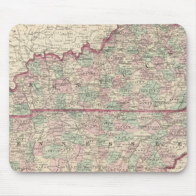 Kentucky and Tennessee Mouse Mat (Front)