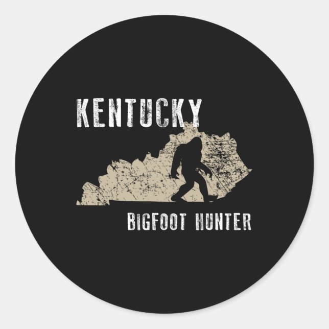 Kentucky Bigfoot Hunter  Classic Round Sticker (Front)