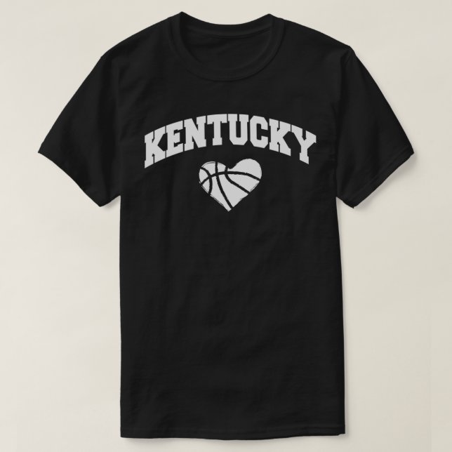 Kentucky Blue Basketball Heart Design  T-Shirt (Design Front)