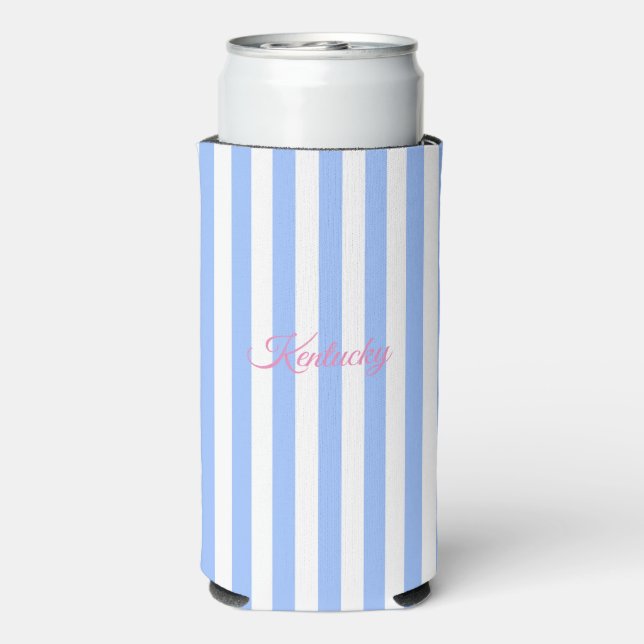 Kentucky blue stripe tall coozie (Seltzer Back)