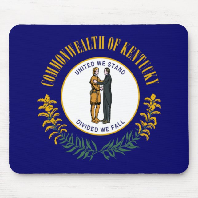 Kentucky Bluegrass Commonwealth State Flag Mouse Mat (Front)
