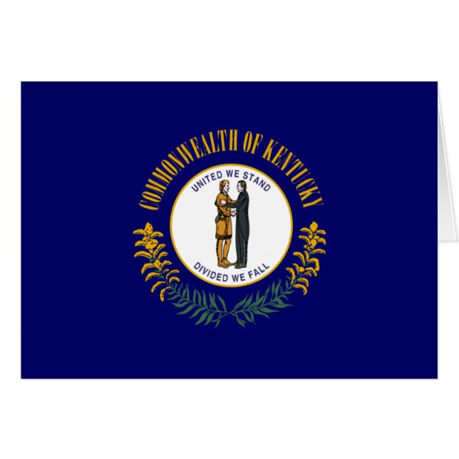 Kentucky: Bluegrass Commonwealth US State Flag (Front Horizontal)