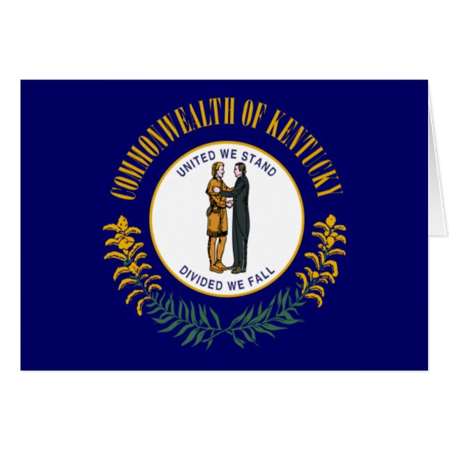 Kentucky: Bluegrass Commonwealth US State Flag (Front Horizontal)