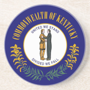 Kentucky: Bluegrass Commonwealth US State Flag Coaster