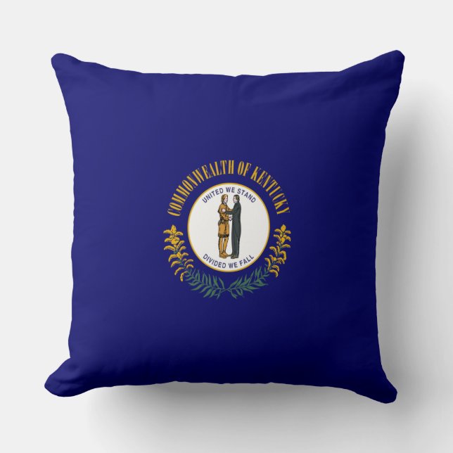 Kentucky: Bluegrass Commonwealth US State Flag Cushion (Front)