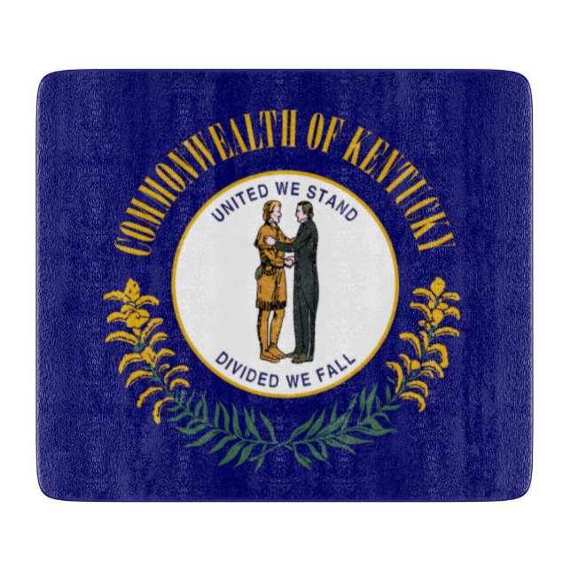 Kentucky: Bluegrass Commonwealth US State Flag Cutting Board (Front)