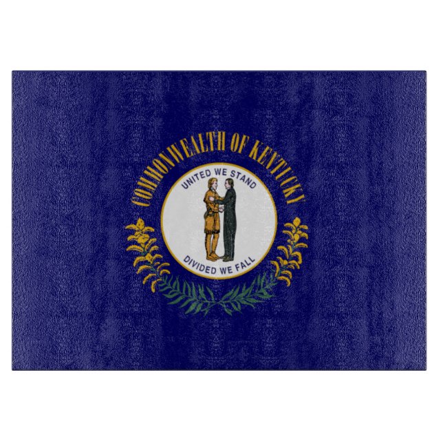 Kentucky: Bluegrass Commonwealth US State Flag Cutting Board (Front)