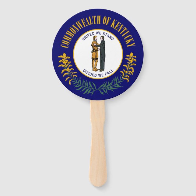 Kentucky: Bluegrass Commonwealth US State Flag Hand Fan (Front)
