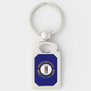 Kentucky: Bluegrass Commonwealth US State Flag Key Ring