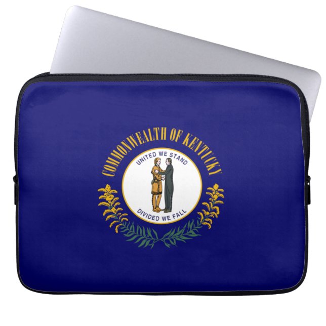 Kentucky: Bluegrass Commonwealth US State Flag Laptop Sleeve (Front)