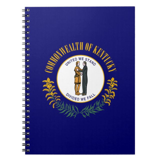 Kentucky: Bluegrass Commonwealth US State Flag Notebook (Front)