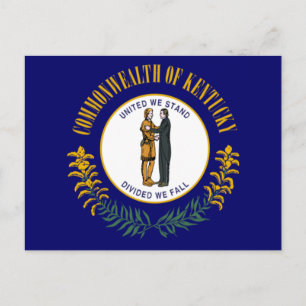 Kentucky: Bluegrass Commonwealth US State Flag Postcard