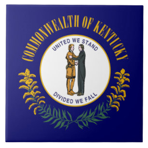 Kentucky: Bluegrass Commonwealth US State Flag Tile