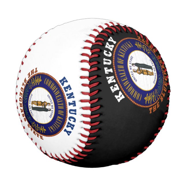 KENTUCKY BLUEGRASS STATE FLAG BASEBALL (Angled)