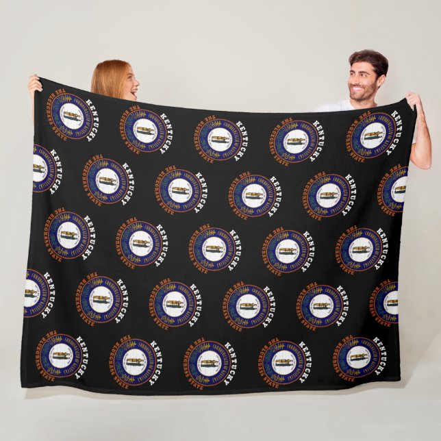 KENTUCKY BLUEGRASS STATE FLAG FLEECE BLANKET (In Situ)