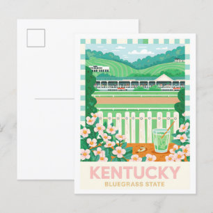 Kentucky Bluegrass State USA Summer Travel Postcard