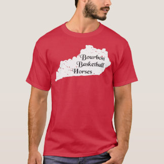 Kentucky Bourbon Basketball Apparel KY Horses T-Shirt