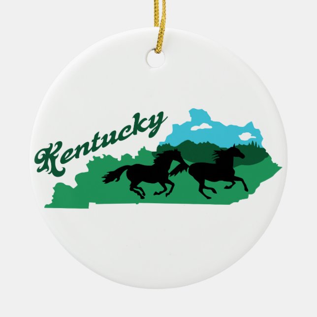 Kentucky Ceramic Tree Decoration (Front)
