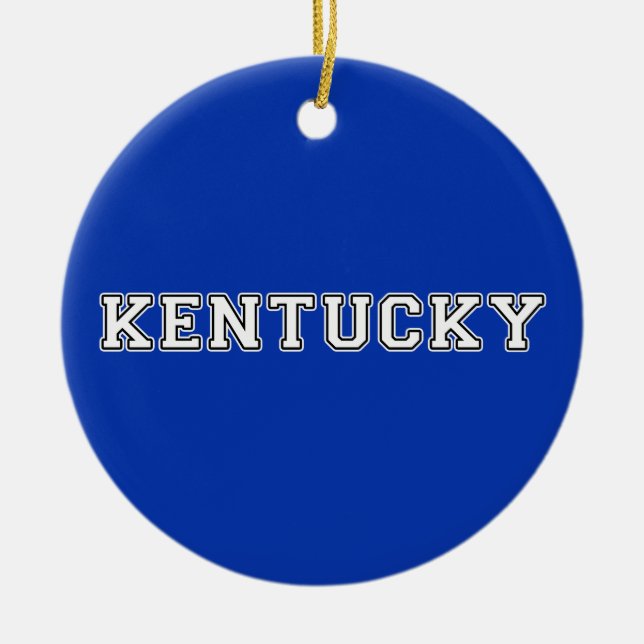 Kentucky Ceramic Tree Decoration (Front)
