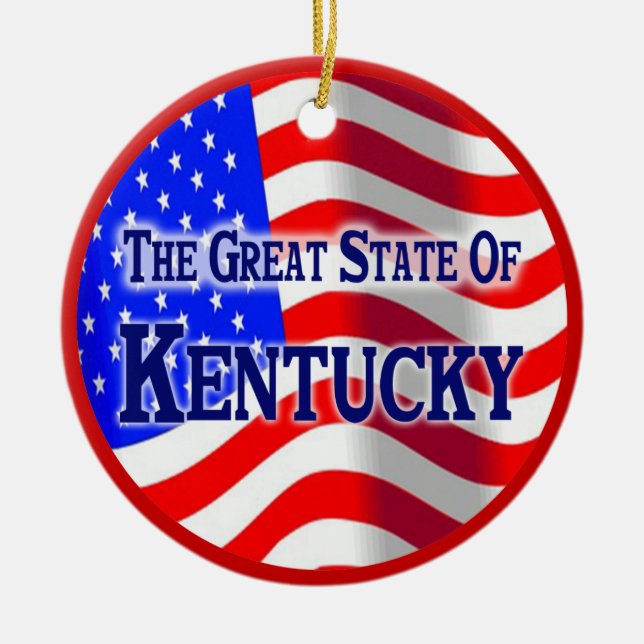 Kentucky Ceramic Tree Decoration (Front)