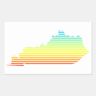 kentucky chill fade rectangular sticker