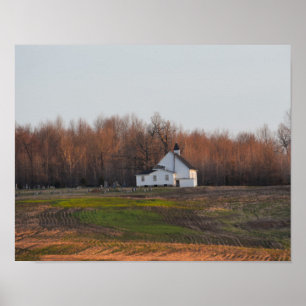 Kentucky Church at Early Morning Poster