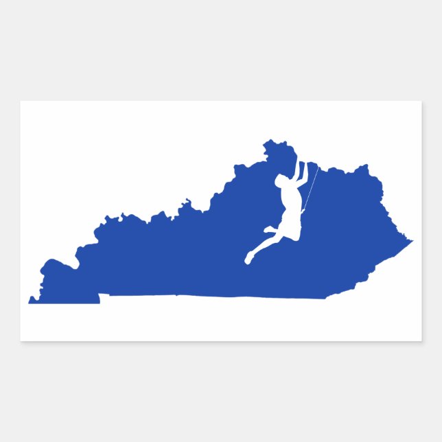 Kentucky Climbing Rectangular Sticker (Front)