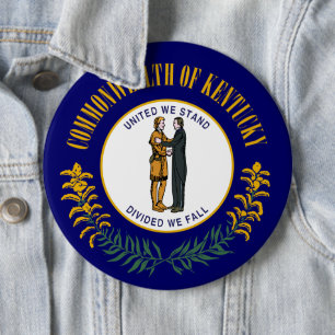 Kentucky Commonwealth State Flag Bluegrass State B 6 Cm Round Badge