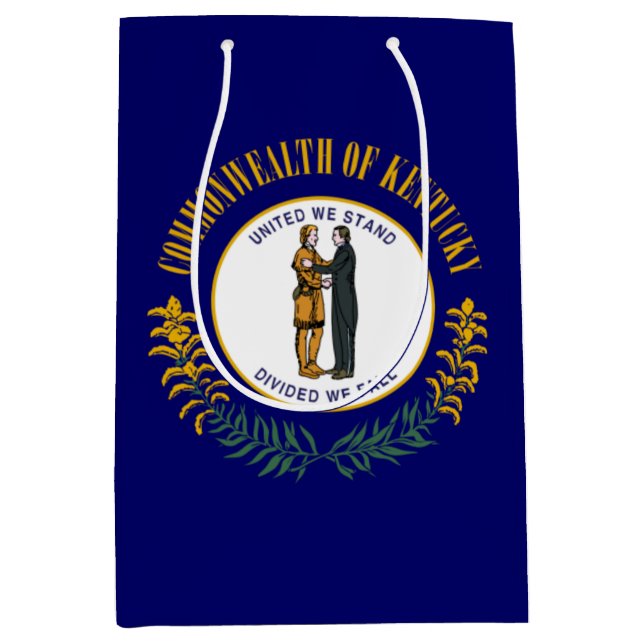 Kentucky Commonwealth State Flag Bluegrass State M Medium Gift Bag (Front)