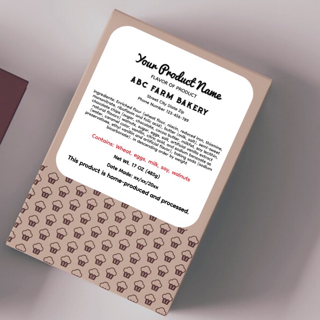 Kentucky Cottage Food Law Label home bakery (Creator Uploaded)