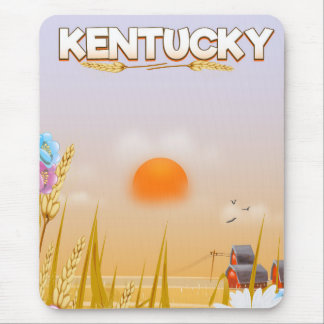 Kentucky Cute Farm travel poster Mouse Mat