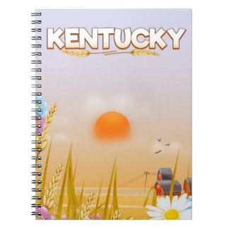 Kentucky Cute Farm travel poster Notebook