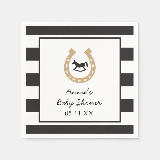 Kentucky Derby Baby Shower Drink Napkins (Front)