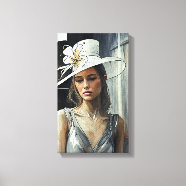 Kentucky Derby Hat Painting  Canvas Print (Front)
