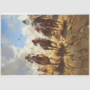 Kentucky Derby Horse Racing Decoupage Tissue Paper