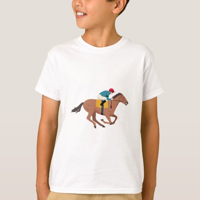 Kentucky Derby Horse Rider T-Shirt (Front)