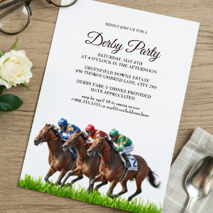 Kentucky Derby Party Invitation Horse Race