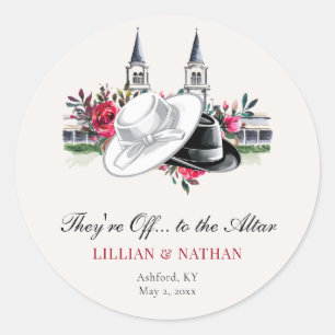 Kentucky Derby Spires Wedding Bridal Shower Floral Classic Round Sticker