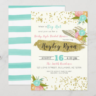 Kentucky Derby Style Bridal Shower Invitation