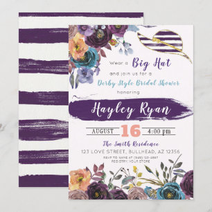 Kentucky Derby Style Fall Bridal Shower Invitation