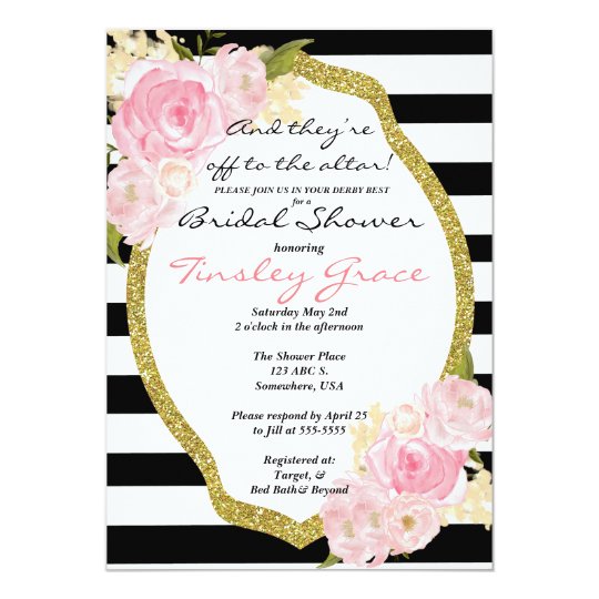 Kentucky Derby theme shower invitation