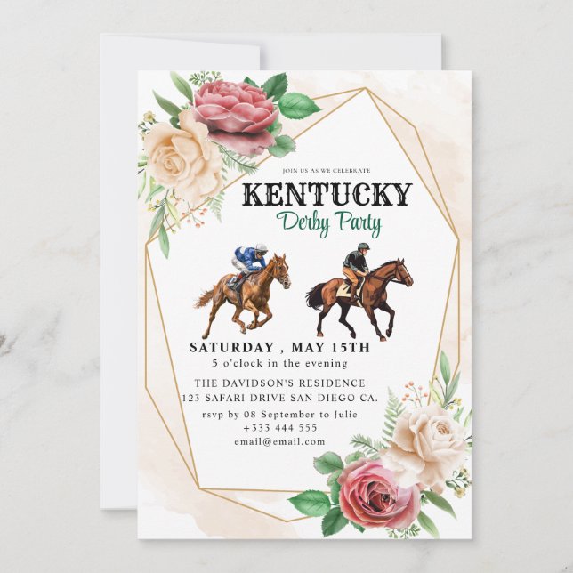 Kentucky Derby Viewing Party Invitation (Front)