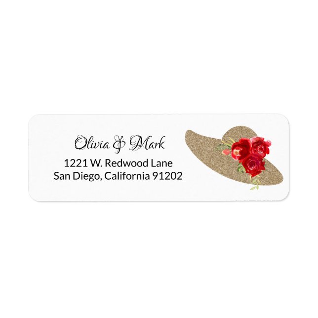 Kentucky Derby Wedding  Personalised Label (Front)